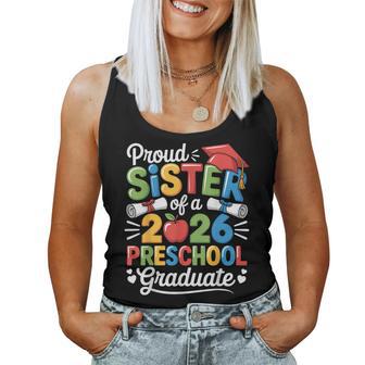 Proud Sister Class Of 2026 Preschool Graduate Graduation Women Tank Top - Monsterry