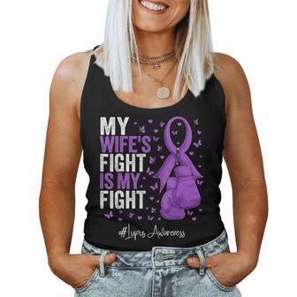 Purple Ribbon Wife Lupus Awareness Women Tank Top - Thegiftio UK