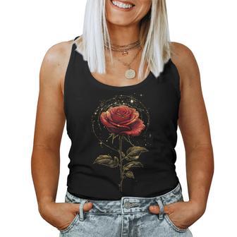 Red Rose Flower Botanist Garden Flower Red Rose Women Tank Top - Thegiftio UK