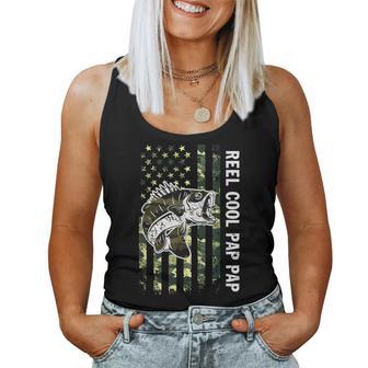 Reel Cool Pap Pap Camouflage American Flag Fathers Day Men Women Tank Top - Thegiftio UK