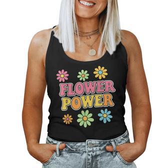 Retro Flower Power 60Er 70Er Jahre Ästhetischer Hippie Bohotil Tank Top Frauen - Seseable