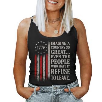 Retro Imagine A Country So Great On Back For Women Women Tank Top | Mazezy