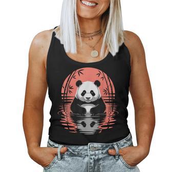 Retro Panda Bär Ästhetische Grafik Herren Damen Lustiger Panda Tank Top Frauen - Seseable