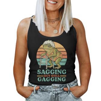 Sagging But Still Gagging Frog Inappropriate Women Women Tank Top - Thegiftio UK