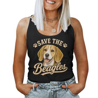 Save The Beagles Beagle Dog Lover End Animal Abuse Women Women Tank Top - Thegiftio UK