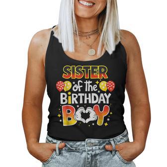 Sister Of The Birthday Boy Matching Family Birthday Party Women Tank Top - Thegiftio UK