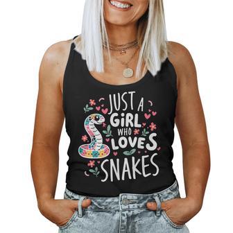 Snake Lover Just A Girl Who Loves Snakes Women Tank Top - Thegiftio UK