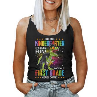 So Long Kindergarten Hello First Grade Graduation Boys Kids Women Tank Top - Thegiftio UK