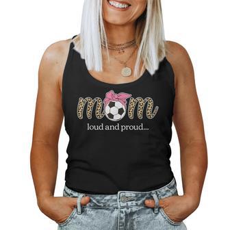 Soccer Mom Loud And Proud Coquette Bow Pink Mother Womens Women Tank Top - Monsterry
