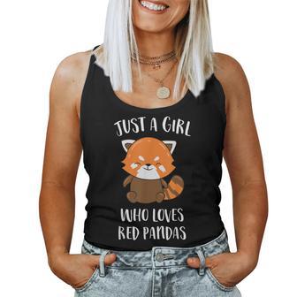 Sólo Una Chica Que Ama A Los Pandas Rojos Camiseta sin mangas para mujer - Regaloses