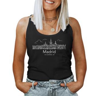 Souvenir De Madrid España Horizonte Hombres Es Españaacaciones Camiseta sin mangas para mujer - Regaloses