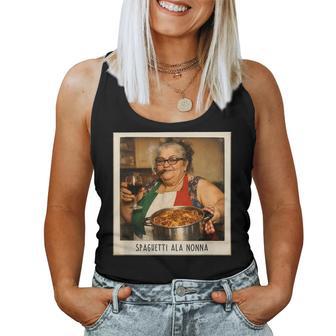 Spaghetti Ala Nonna Lustiges Italienische Pasta Oma Retro Tank Top Frauen - Geschenkecke