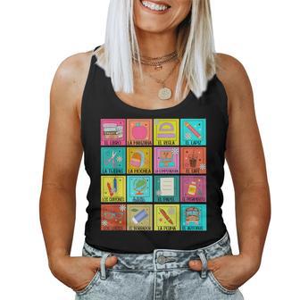 Spanish Teacher Back To School Maestra Dual Language Crew Women Tank Top - Thegiftio