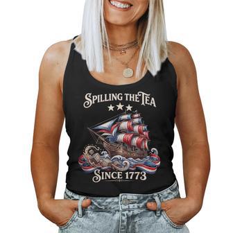 Spilling The Tea Since 1773 American History Teacher Usa Women Tank Top - Thegiftio UK