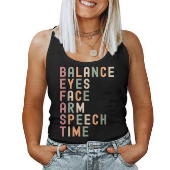 Stroke Awareness Be Fast Acronym Neuro Icu Nurse Father Women Tank Top - Thegiftio UK