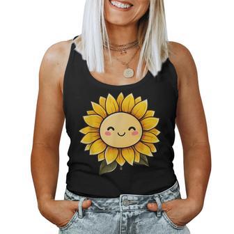 Sunflower Cute Floral Flower Graphic Women Tank Top - Monsterry