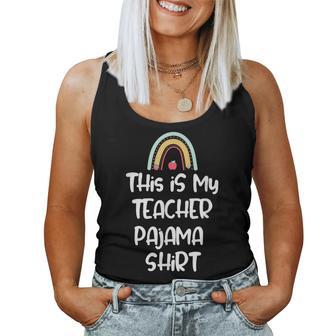 This Is My Teacher Pajama Teacher Life Women Tank Top - Thegiftio UK