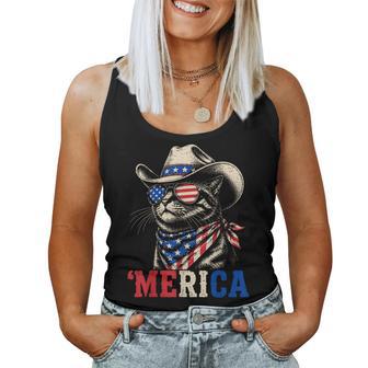 Usa 'Merica Cat Kids 4Th Of July Independence Day Women Tank Top - Thegiftio UK