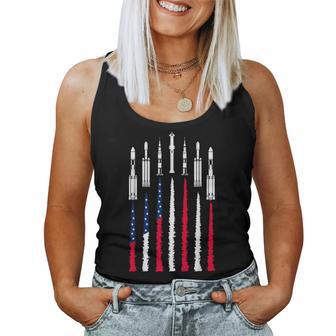 Usa Space Rockets 4Th Of July Kids Patriotic Women Tank Top - Thegiftio UK