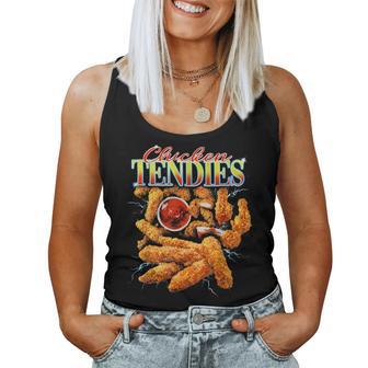 Vintage Chicken Tendies Bootleg Rap Retro 90S Junk Food Women Tank Top - Monsterry