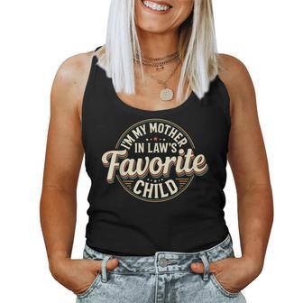 Vintage I'm My Mother In Law's Favorite Child Family Joke Women Tank Top - Monsterry