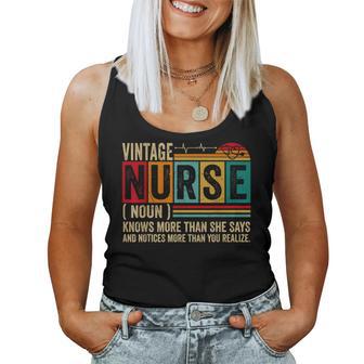 Vintage Registered Nurse Definition Rn Nursing Students Women Tank Top | Mazezy