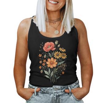 Wildflower Bouquet Flowers Women Tank Top - Thegiftio UK