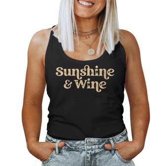 Women's Sunshine And Wine Summertime Drinking Women Tank Top | Seseable UK
