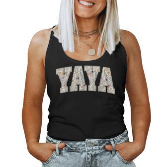 Yaya Vintage Wildflower Yaya For Grandma Women Tank Top - Thegiftio