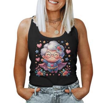 かわいいスーパーヒーローおばあちゃんスーパーヒーローおばあちゃん レディースタンクトップ - Kawaiitshirt