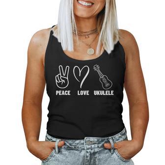 ウクレリスト 平和 愛 ウクレレ 誇り高き男性 女性 ウクレレプレーヤー レディースタンクトップ - Kawaiitshirt