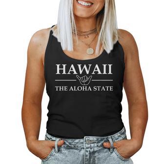 ハワイのお土産記念品。アロハ州立大学。大人、男性、女性用。 レディースタンクトップ - Kawaiitshirt