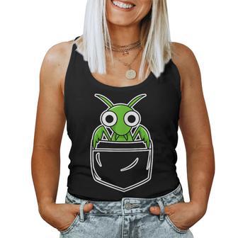 面白いカマキリデザイン 男性 女性 カマキリの恋人 レディースタンクトップ - Kawaiitshirt
