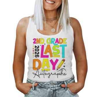 2026 Last Day Of School Autograph 2Nd Grade Graduation Women Tank Top - Thegiftio UK