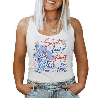 4Th Of July Sweet Land Of Liberty 1776 Kid Women Tank Top - Thegiftio UK