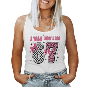 7 Year Old Birthday Girl I Was 6 Now I'm 7 67 7Th Birthday Women Tank Top - Thegiftio UK