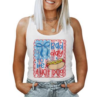 Bad Day To Be A Hot Dog 4Th Of July Usa Patriotic Girl Women Tank Top - Monsterry