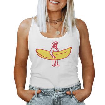 Banana Uomo Con Uno Grande One Divertente Frutta Meme Canotta da donna - Novitaregali
