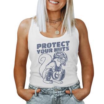 Catcher Mom Protect Your Nuts Baseball Women Tank Top - Thegiftio UK