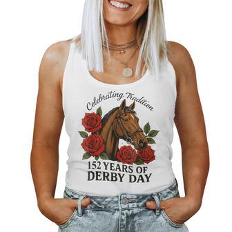 Celebrating 152 Years Derby Day Vintage Horse Racing Women Tank Top - Thegiftio UK