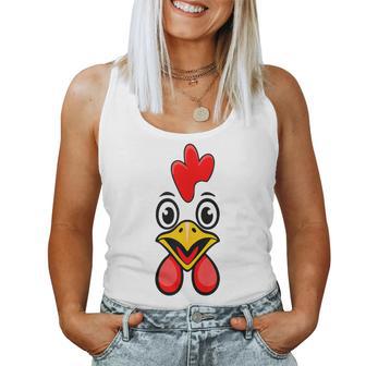 Chicken Adult Kids Chicken Hen Face Costume Women Tank Top | Seseable UK