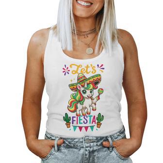 Cute Unicorn Cinco De Mayo Lets Fiesta Mexican Girl Toddler Women Tank Top - Thegiftio