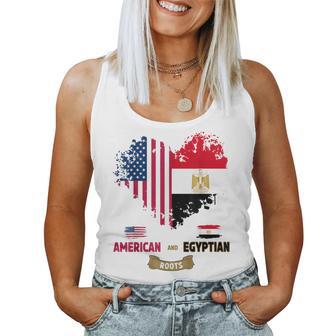 Egypt Usa Roots Idea For American Egyptian Flag Themed Women Tank Top - Thegiftio UK