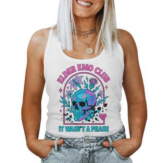 Elder Emo Club Geometric Skeleton With Flowers Women Tank Top - Thegiftio UK