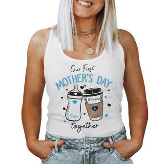 Our First Mother's Day Together Baby & Mommy Milk Coffee Women Tank Top - Thegiftio UK