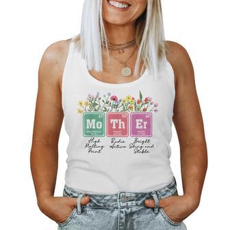 Floral Mother Periodic Table Mother's Day Science Mama Mom Women Tank Top - Thegiftio UK