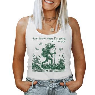 Frog Dont Know Where Im Going But Im Gay Lgbtq Women Women Tank Top - Monsterry