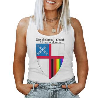 Episcopal Church Shield With 8 Colours Rainbow Pride Women Tank Top - Thegiftio UK