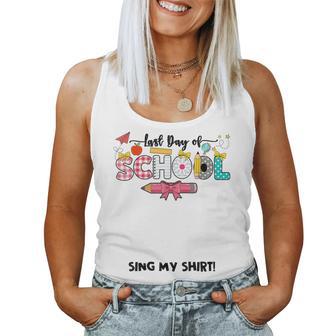 Groovy End Of School Year Happy Last Day Of School Sign My Women Tank Top - Monsterry