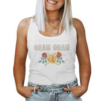 Happiness Is Being Gram-Gram Floral Flower Grandma Gramgram Women Tank Top - Monsterry